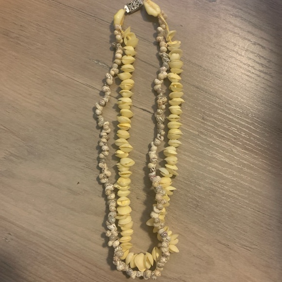 Yellow Shell Bead Double-Strand Necklace - Picture 1 of 3